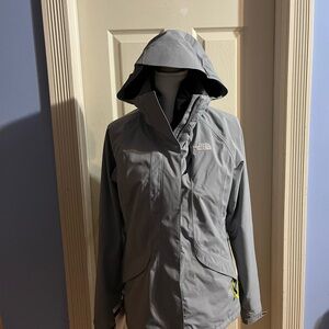 The North Face Light Gray Hooded Jacket